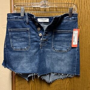 Lovervet Hight Rise button fly  Denim Shorts
